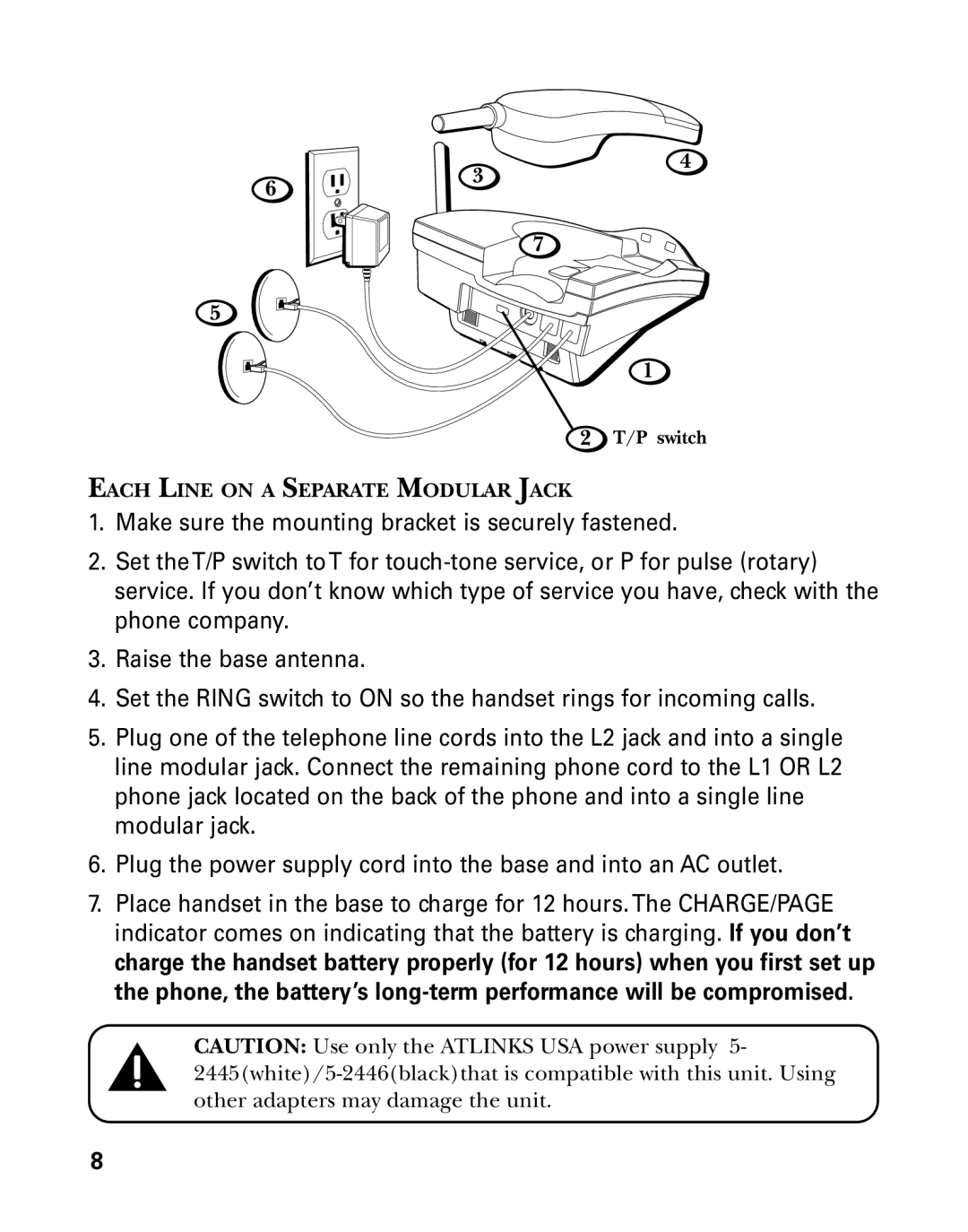 RCA 26925 manual Each Line on a Separate Modular Jack 