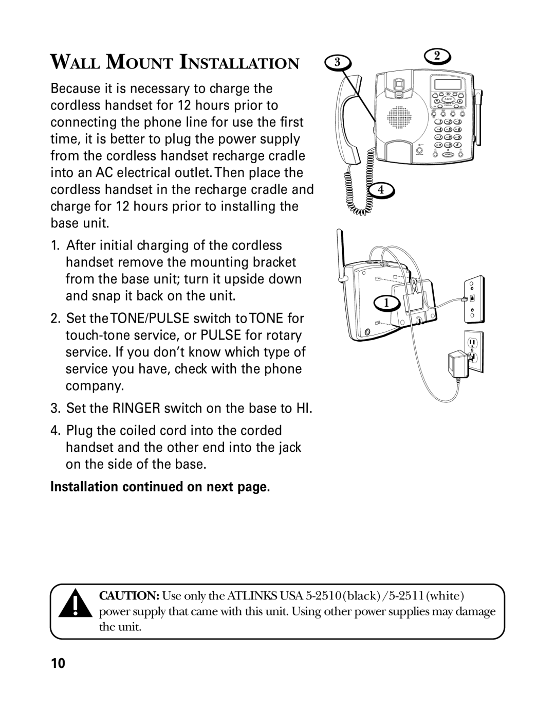 RCA 26958 manual Wall Mount Installation 