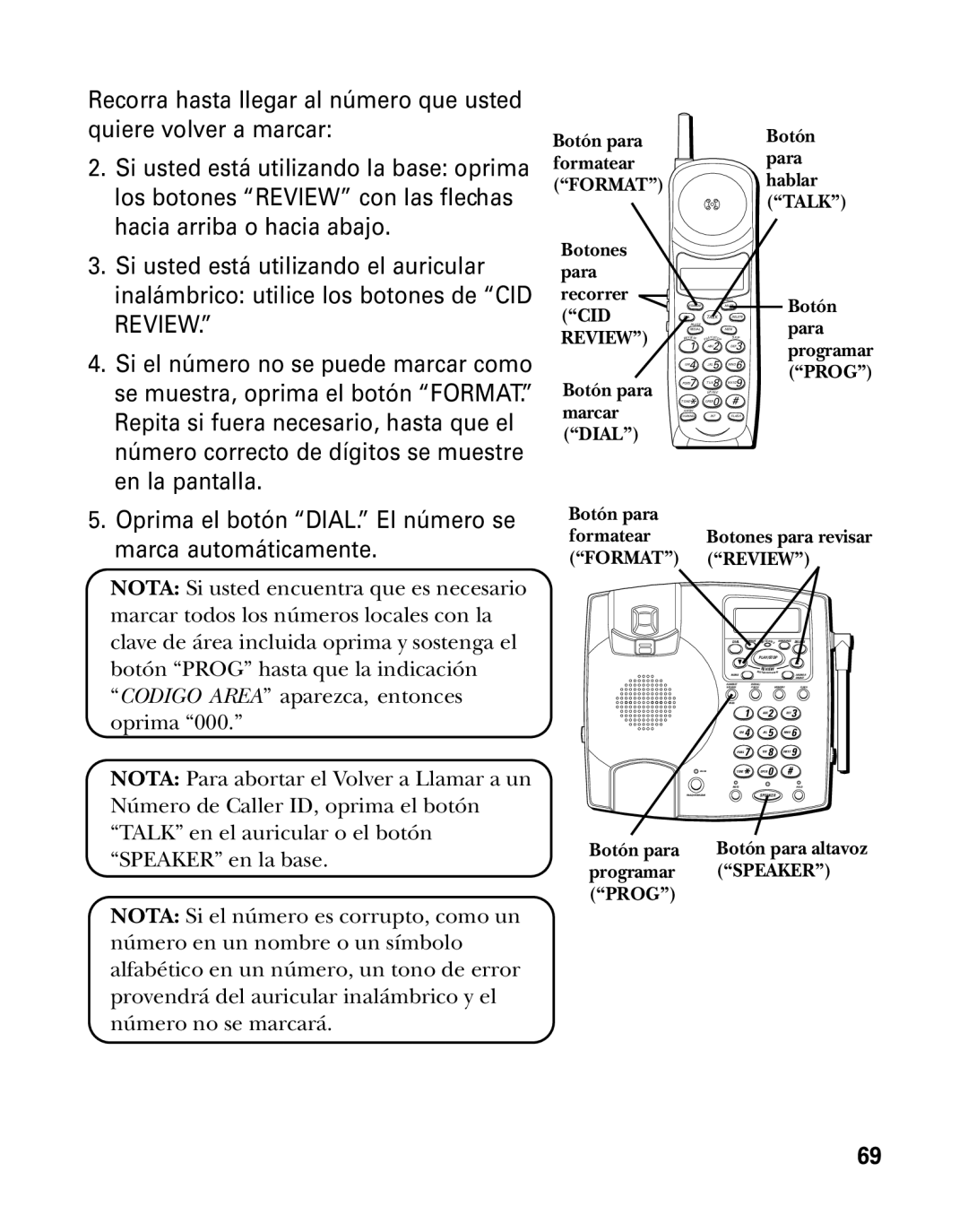 RCA 26958 manual Botón para Botón para altavoz Programar 