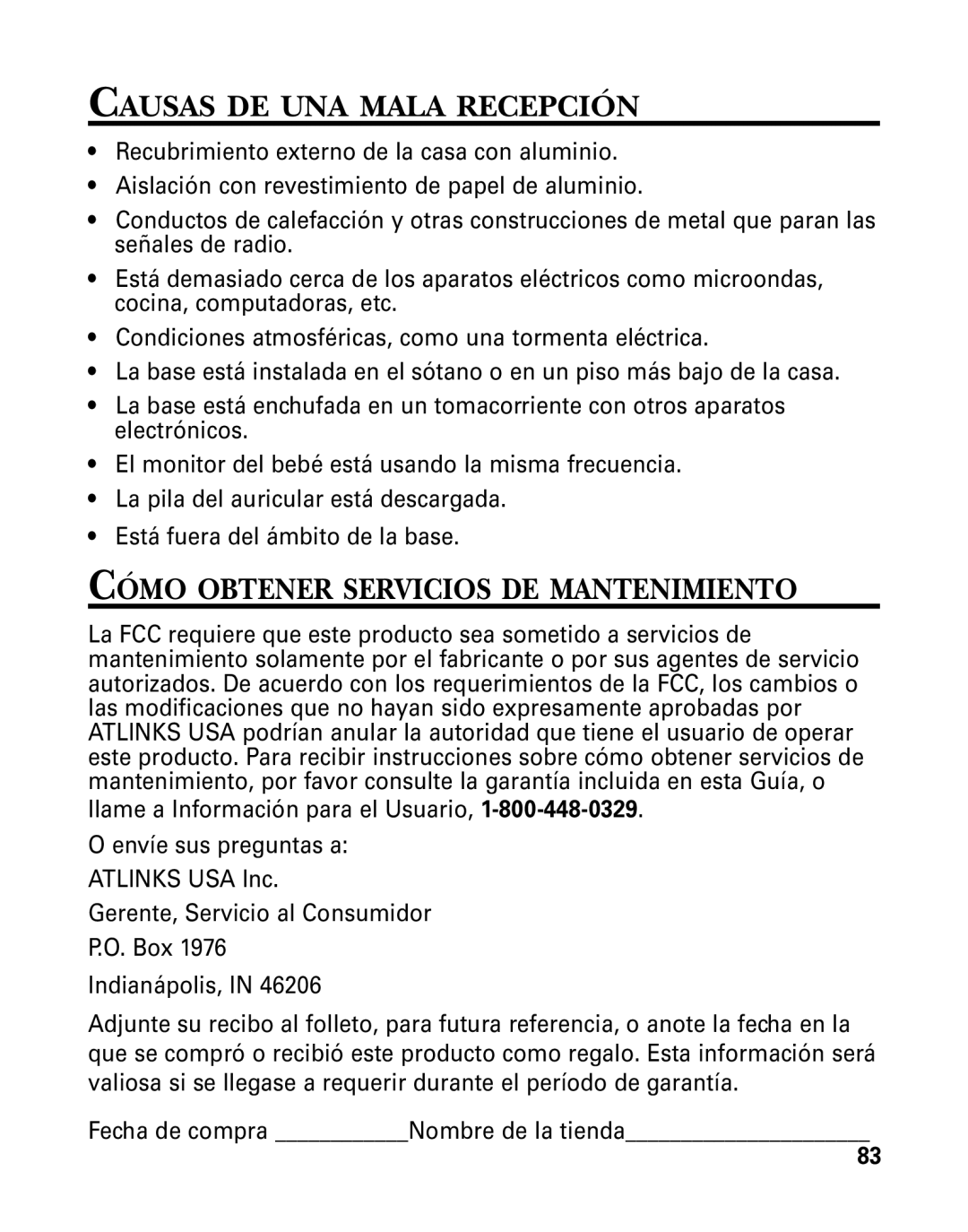 RCA 26958 manual Causas DE UNA Mala Recepción, Cómo Obtener Servicios DE Mantenimiento 