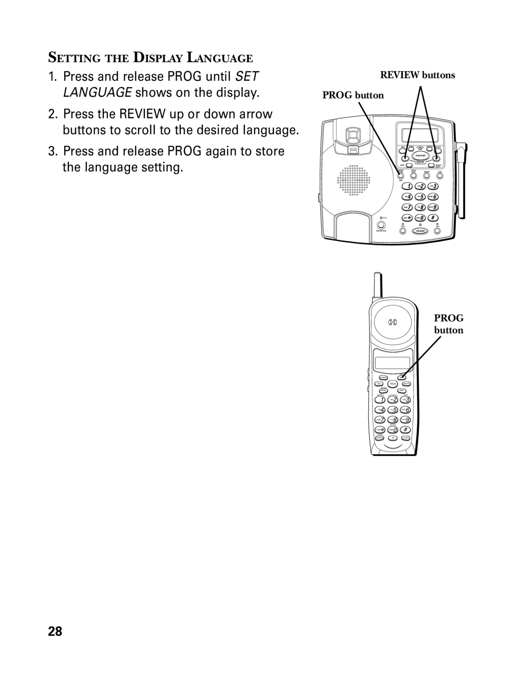 RCA 26958 manual Setting the Display Language 