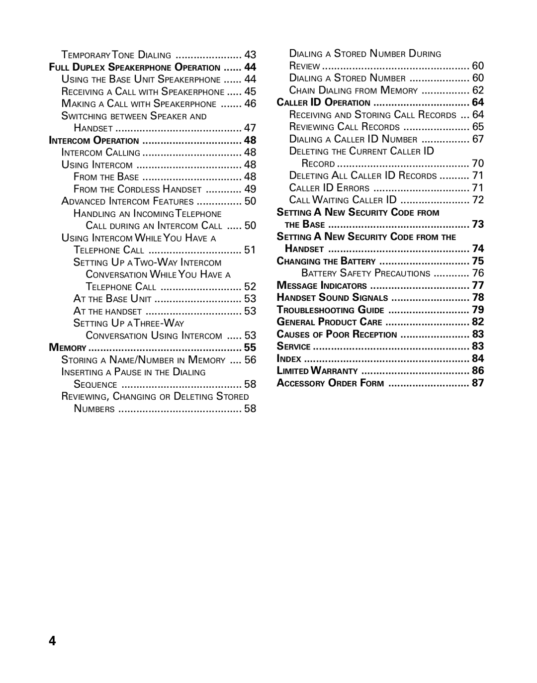 RCA 26958 manual Base 