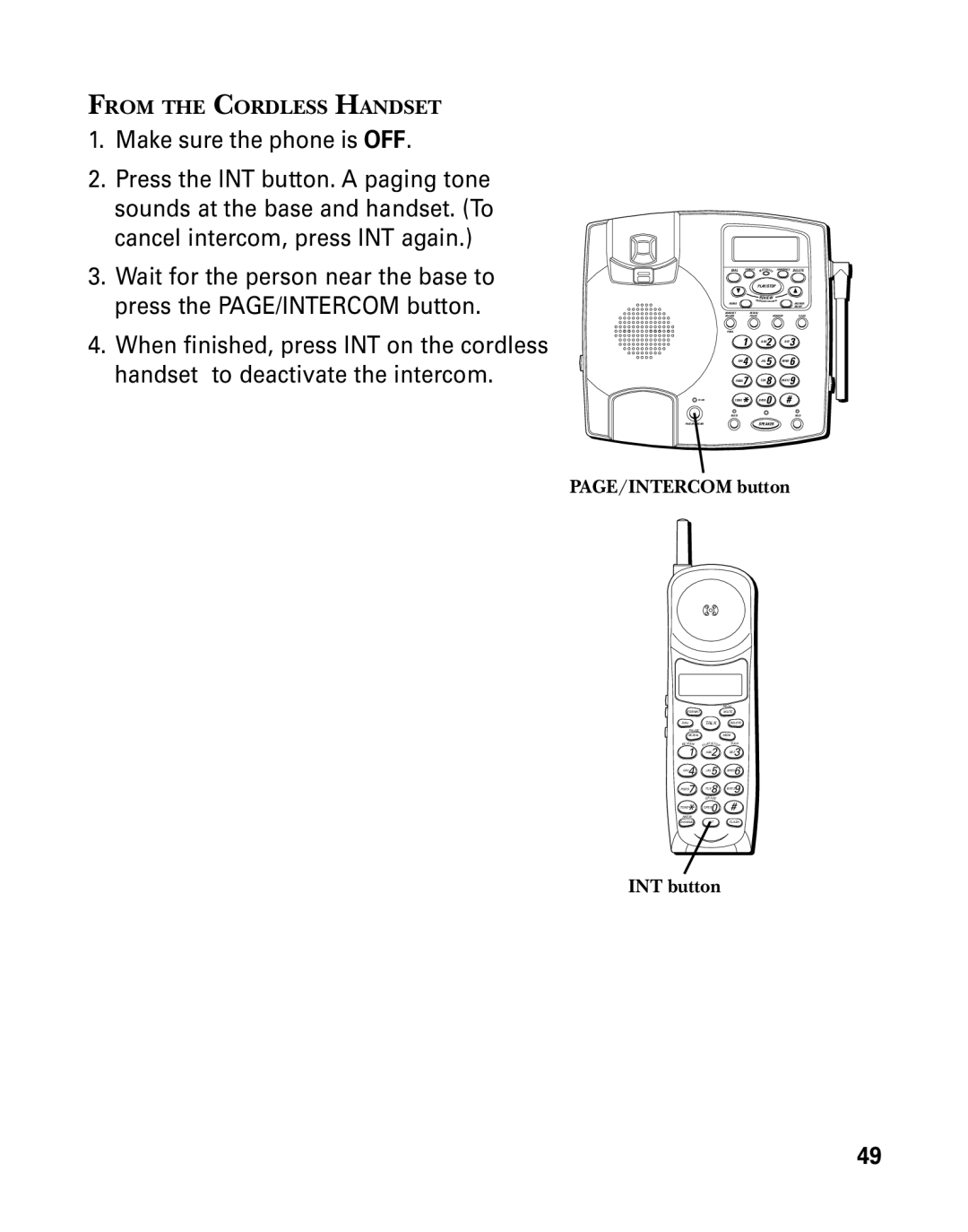 RCA 26958 manual From the Cordless Handset 