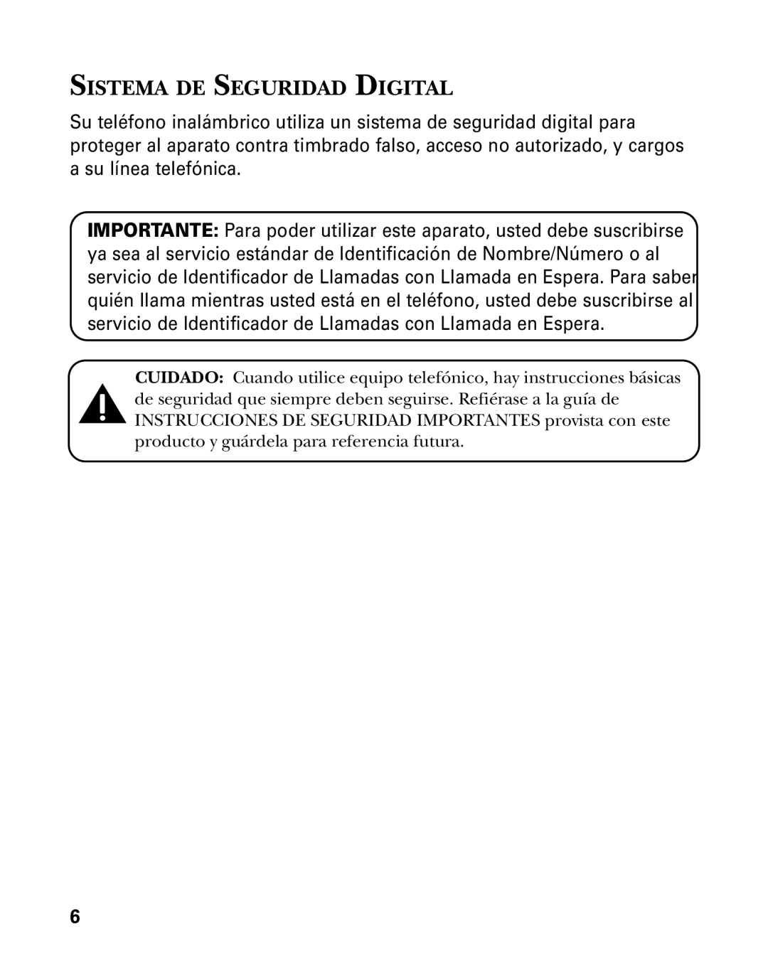 RCA 26958 manual Sistema DE Seguridad Digital 