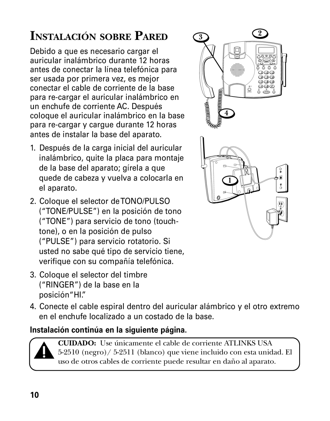 RCA 26958 manual Instalación Sobre Pared 