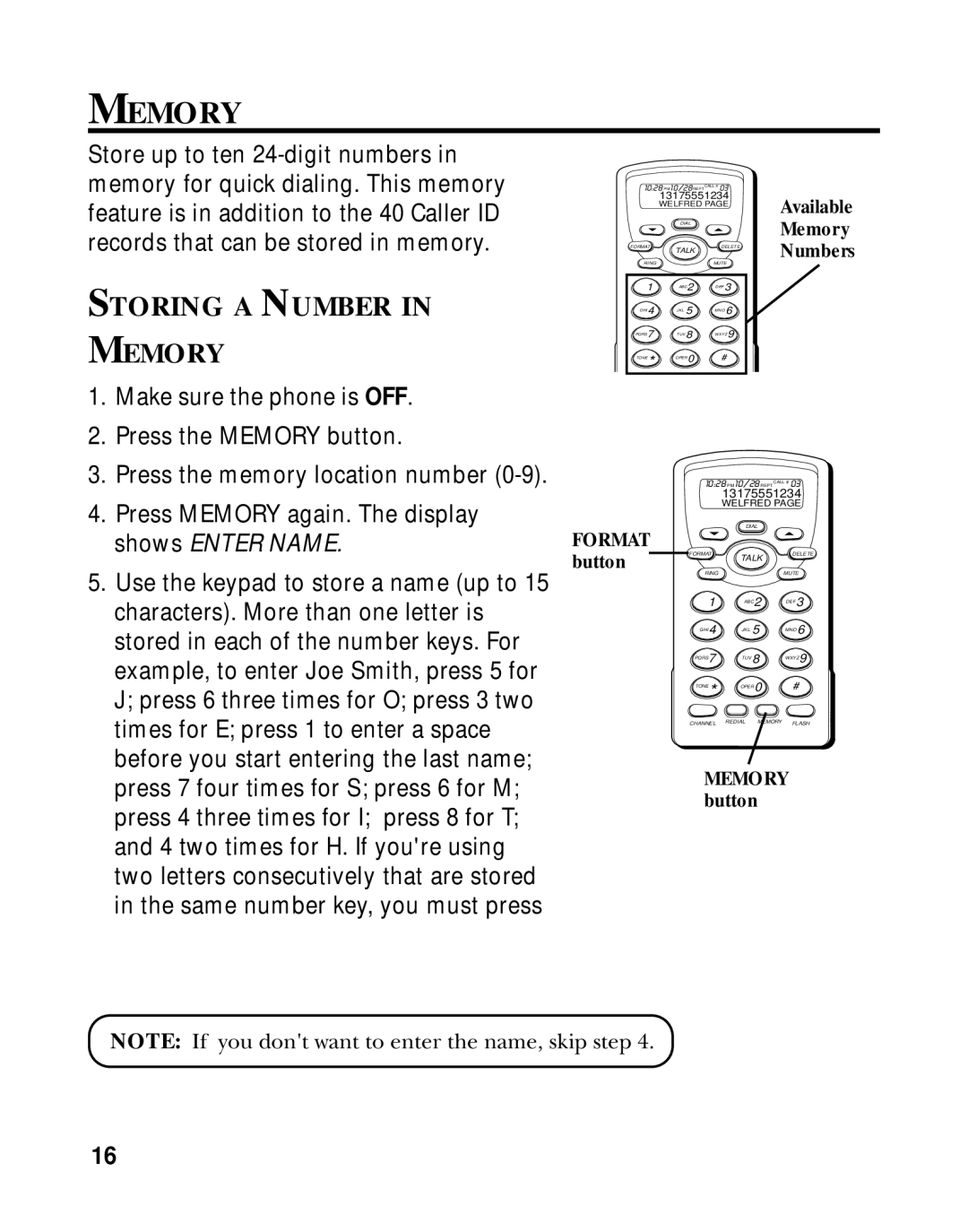 RCA 26970 manual Storing a Number Memory 