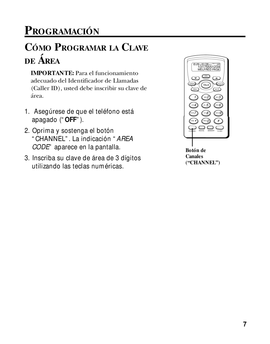 RCA 26970 manual Programación, Cómo Programar LA Clave DE Área 