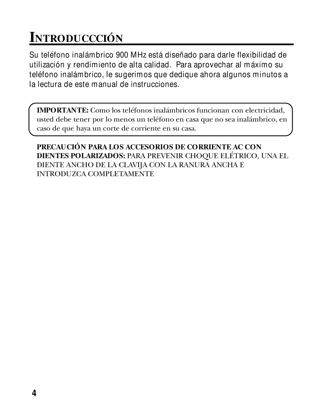 RCA 26980/26981 manual Introduccción, Precaución Para LOS Accesorios DE Corriente AC CON 