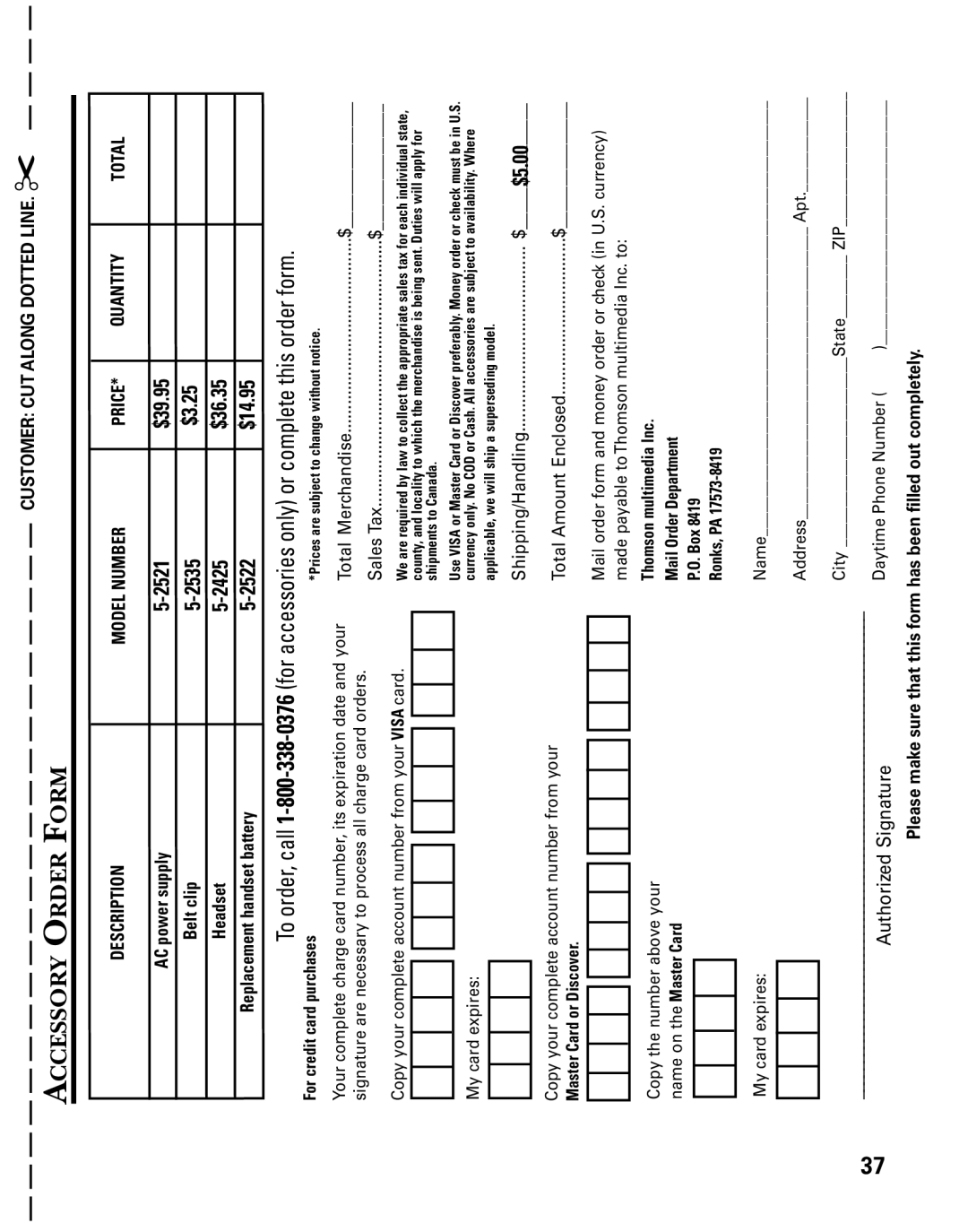 RCA 27993 manual Form 