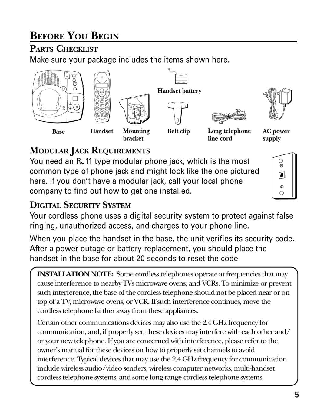 RCA 27993 manual Before YOU Begin, Make sure your package includes the items shown here 