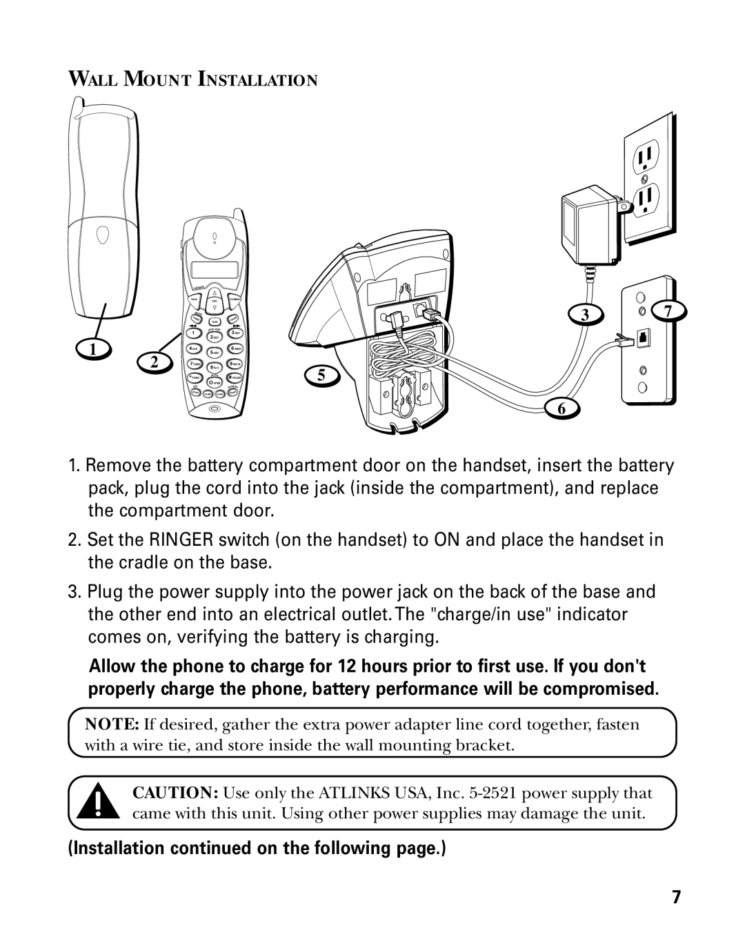 RCA 27993 manual Installation on the following, Wall Mount Installation 