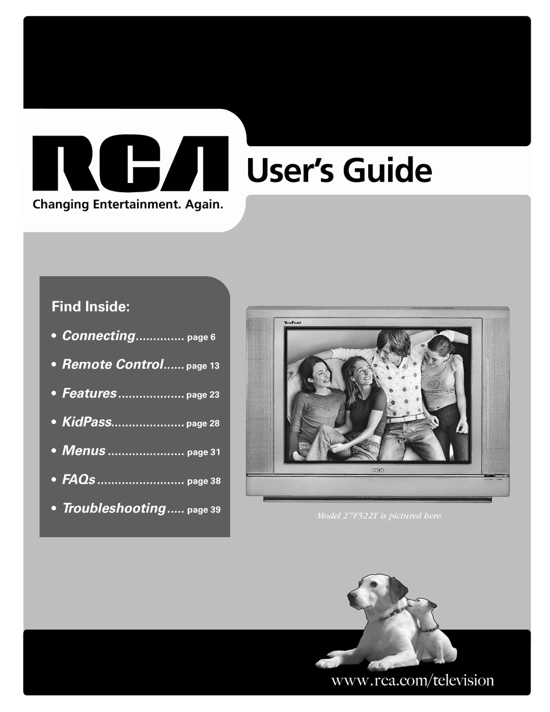 RCA 20F542T, 27F522T manual User’s Guide 