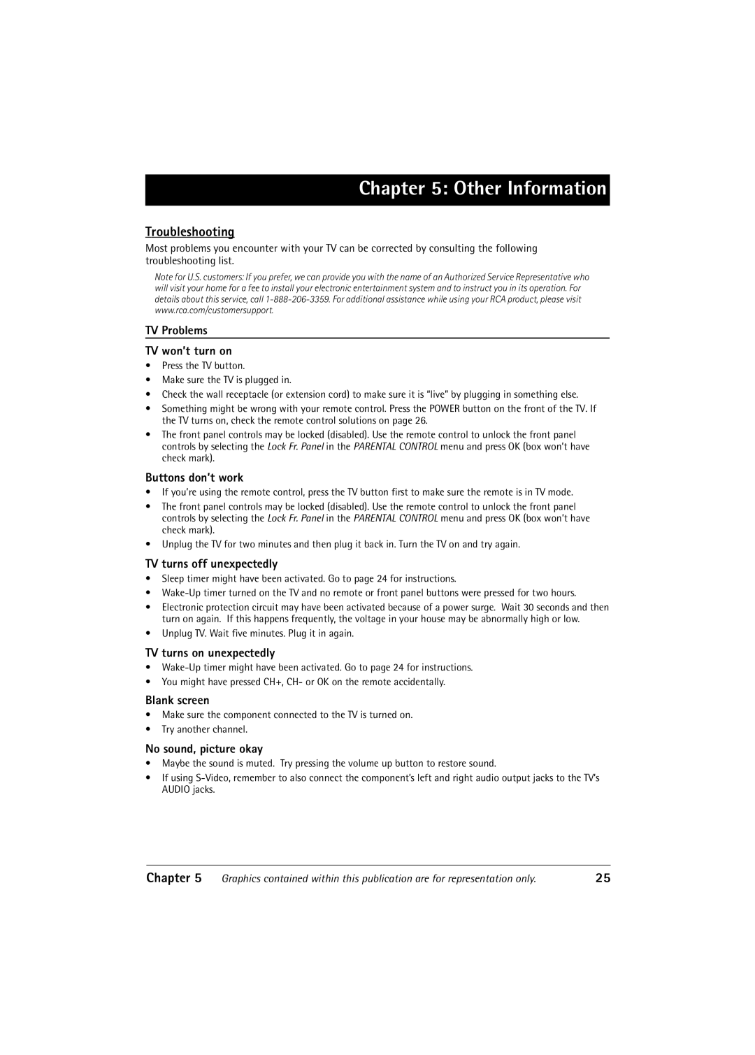 RCA 27R410T manual Troubleshooting 