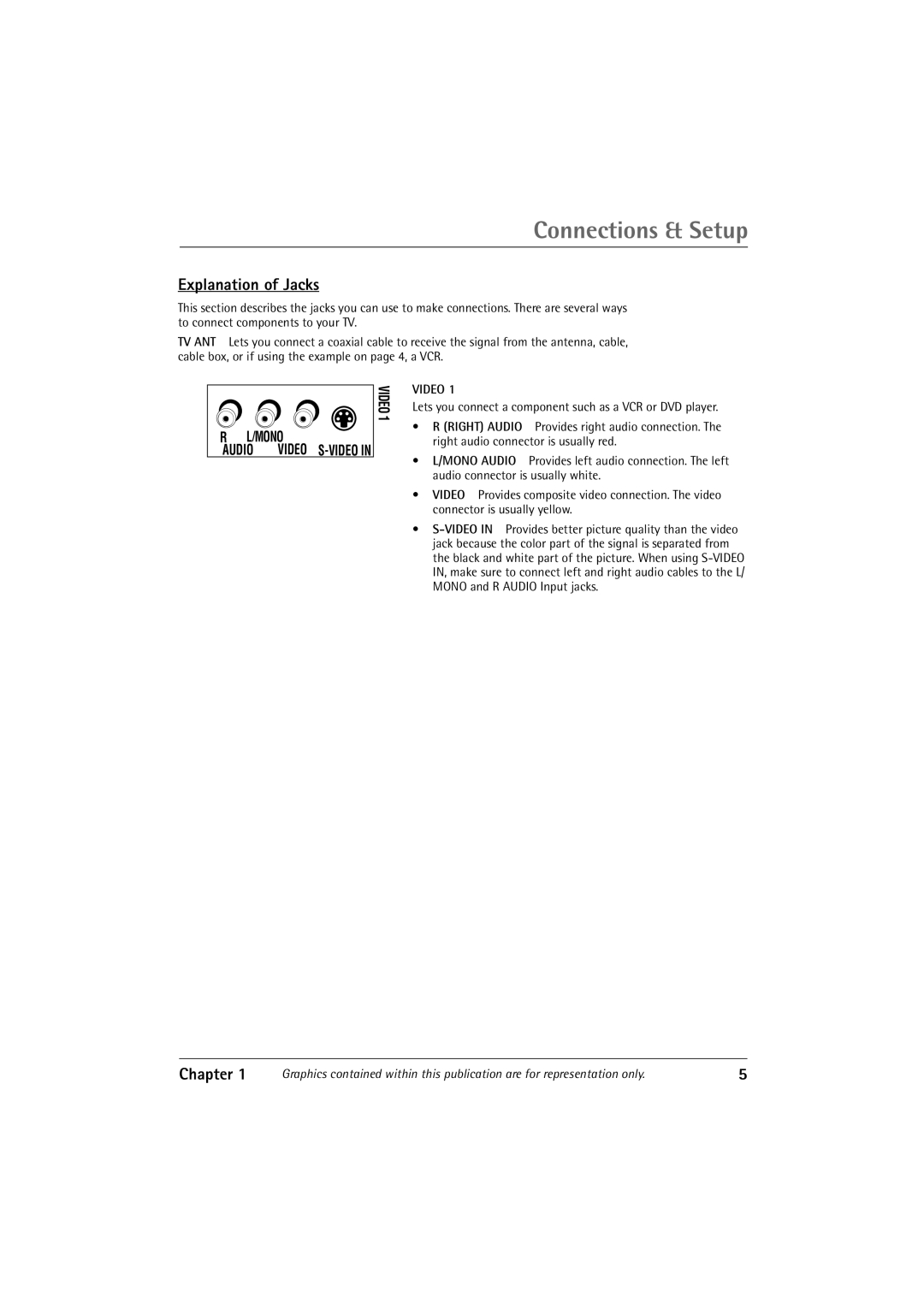 RCA 27R410T manual Explanation of Jacks, Audio 