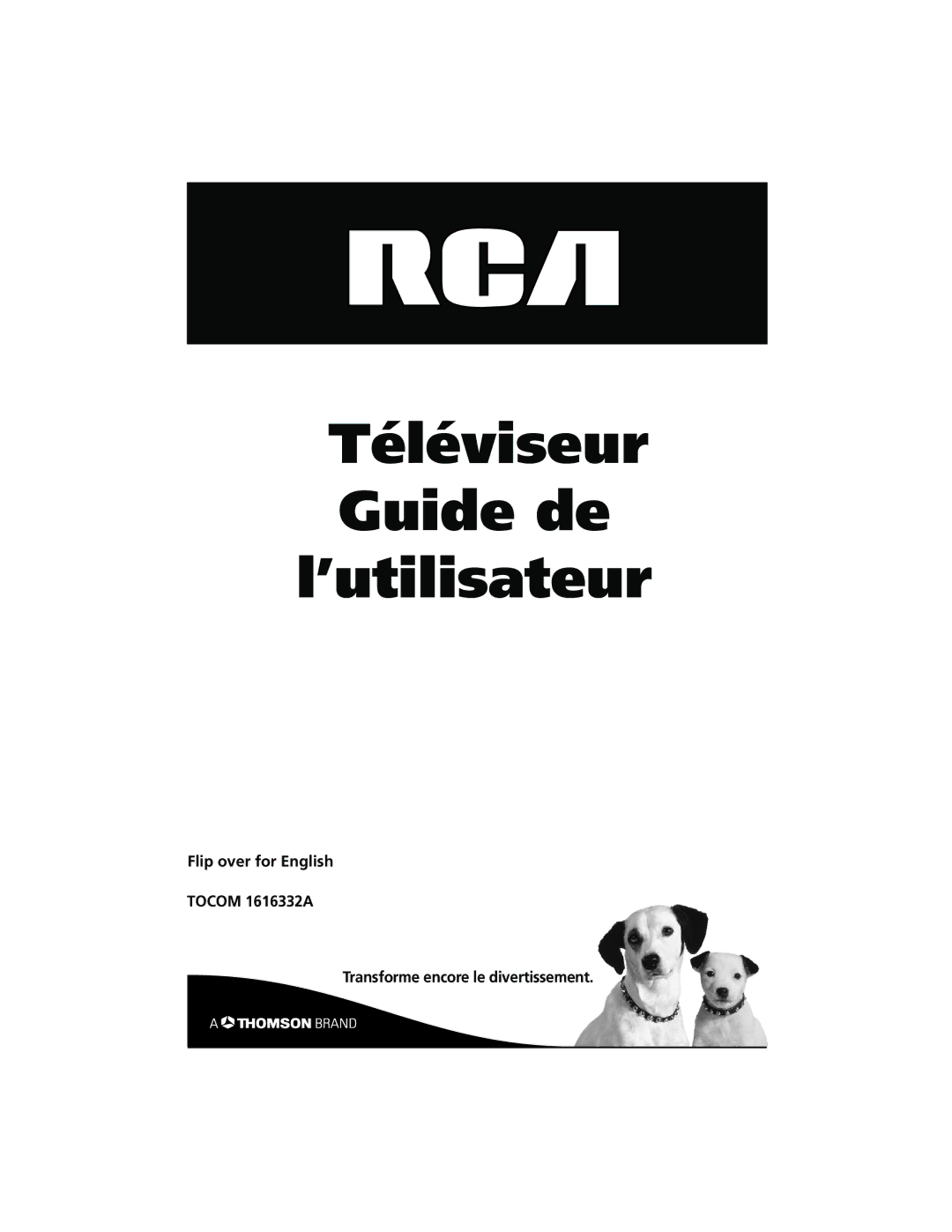 RCA 27R411T manual Téléviseur Guide de l’utilisateur 