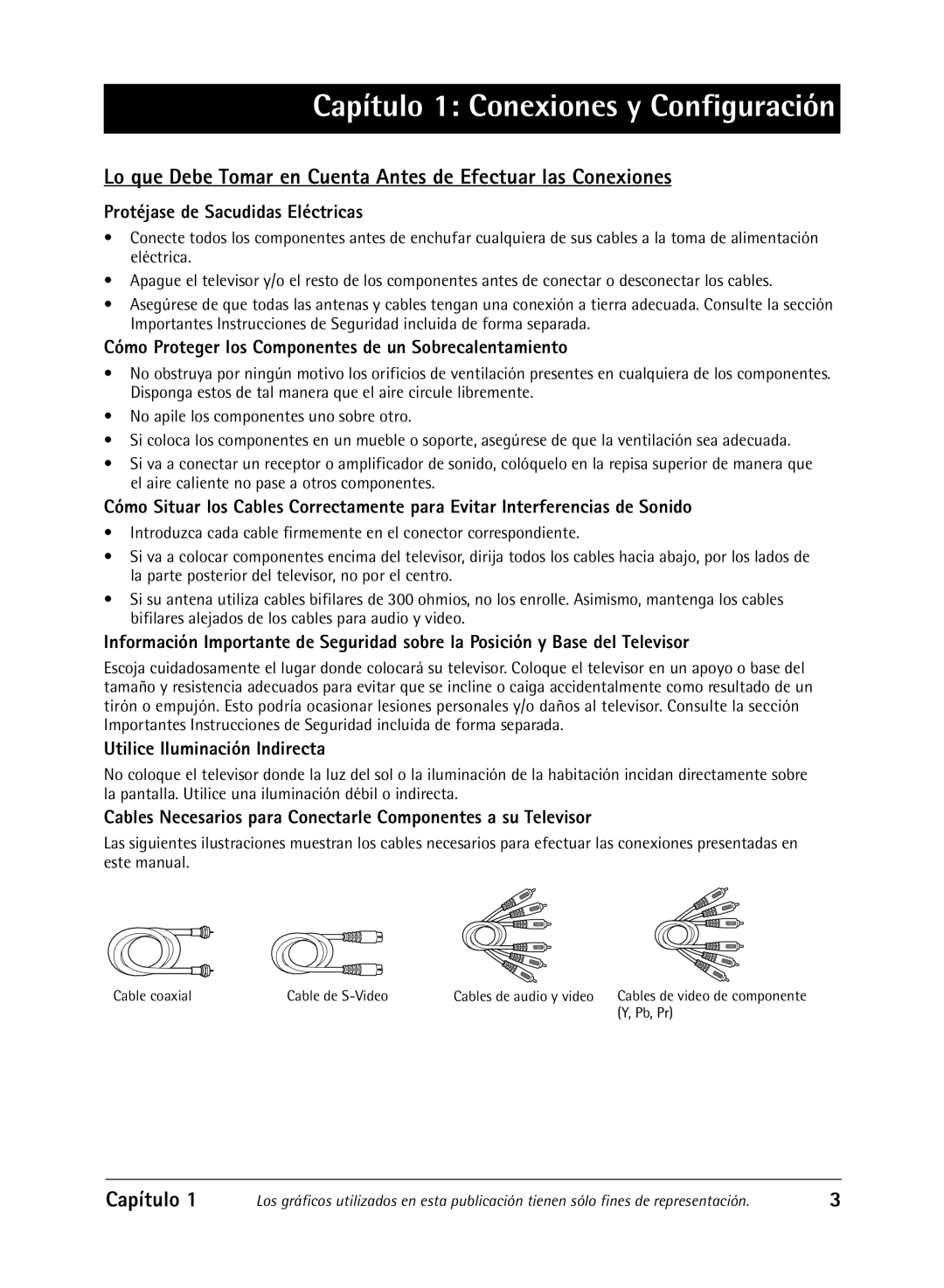 RCA 27R430T manual Capítulo, Protéjase de Sacudidas Eléctricas, Cómo Proteger los Componentes de un Sobrecalentamiento 