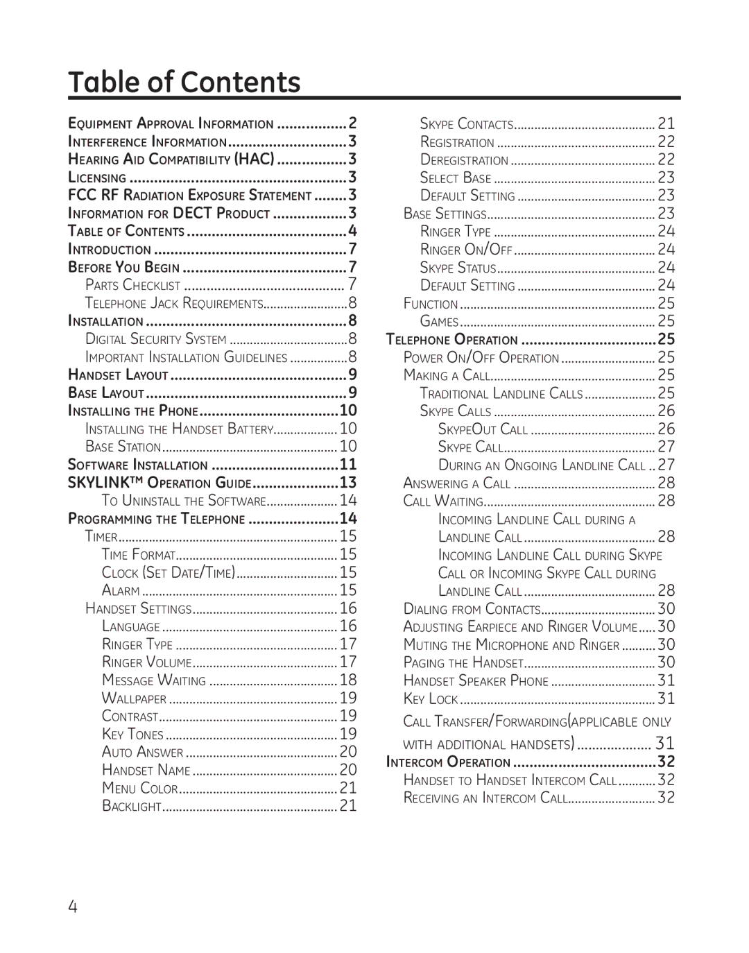 RCA 28300 setup guide Table of Contents 