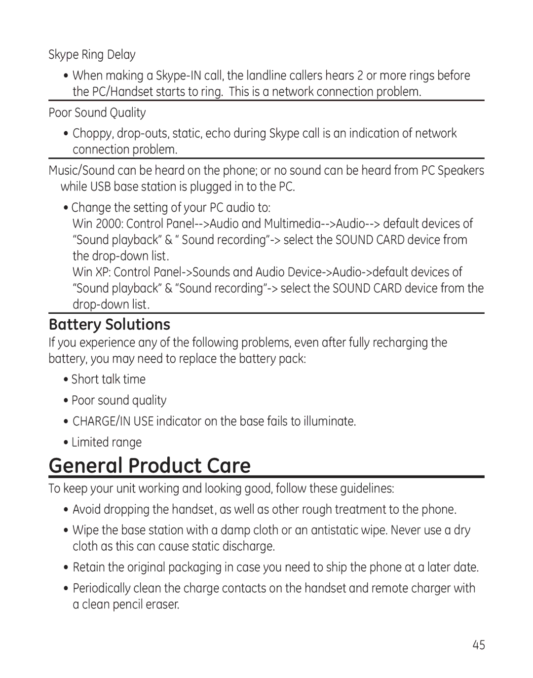 RCA 28300 setup guide General Product Care, Battery Solutions 