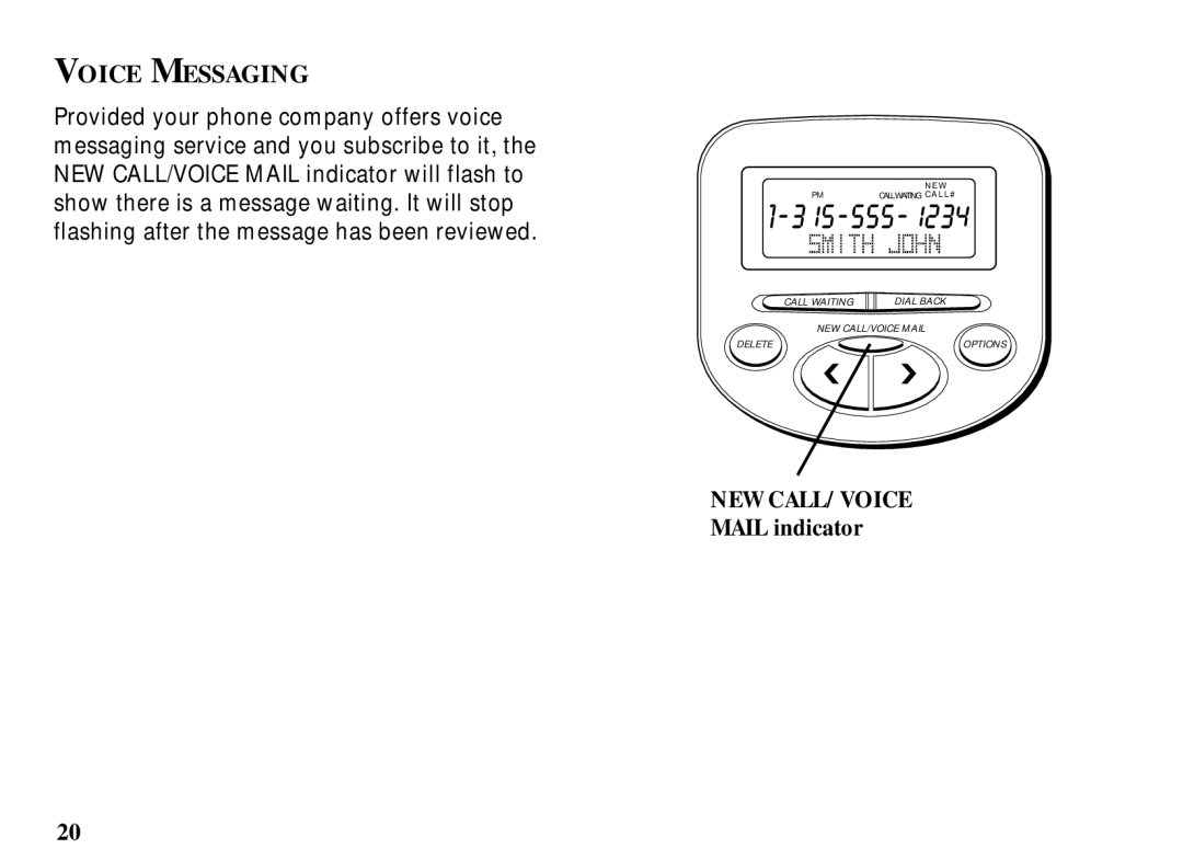 RCA 29086 manual Voice Messaging, New Call/Voice 