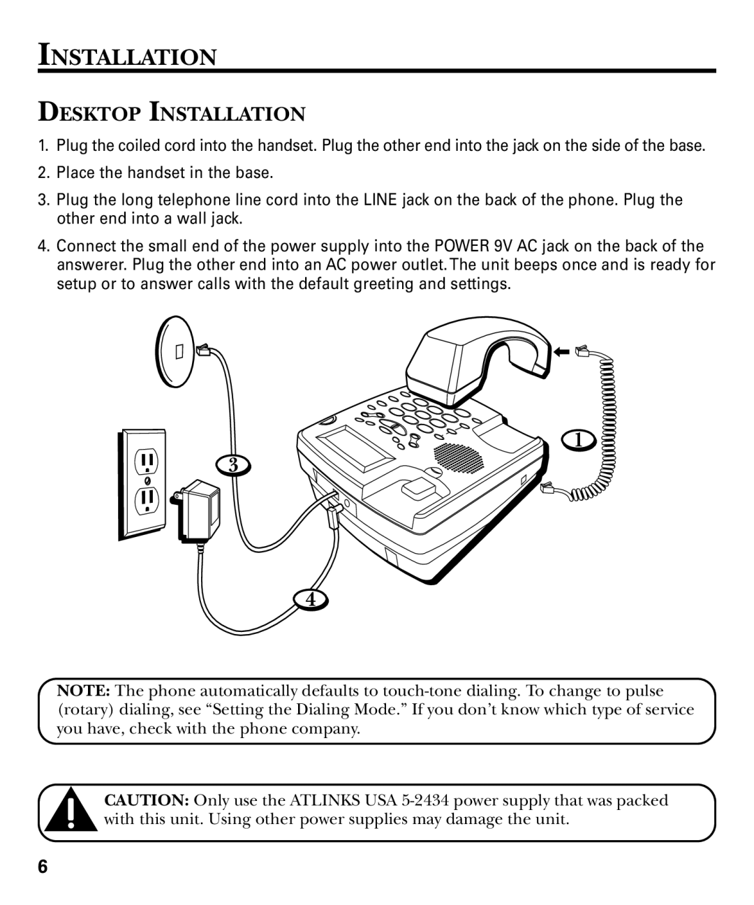 RCA 29893 manual Desktop Installation 