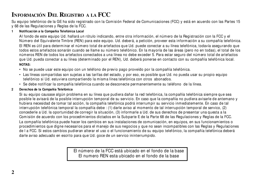 RCA 29993 manual Información DEL Registro a LA FCC 