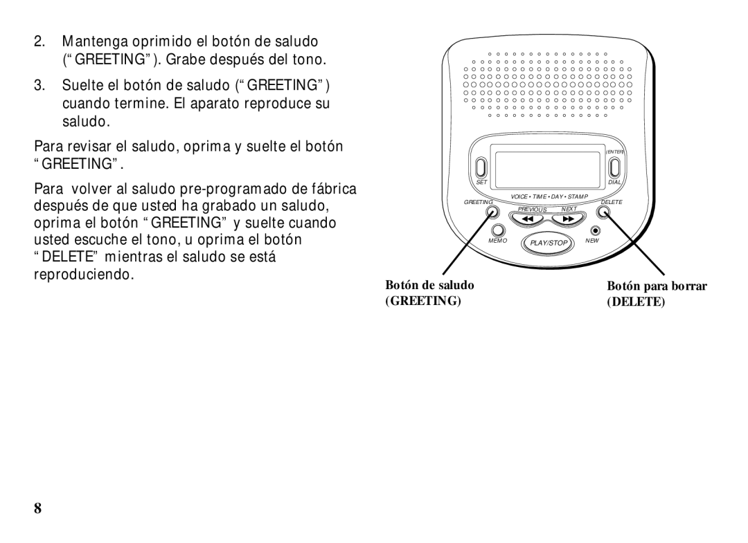 RCA 29993 manual Greeting Delete 