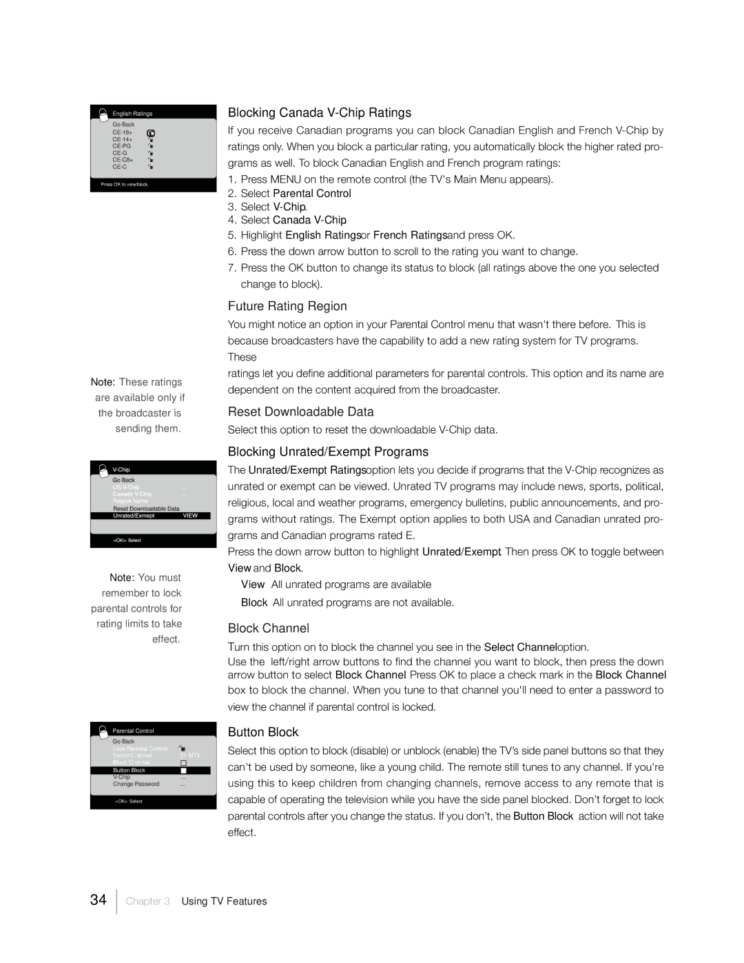 RCA 31Series warranty Arrow button to select, Ce-C 