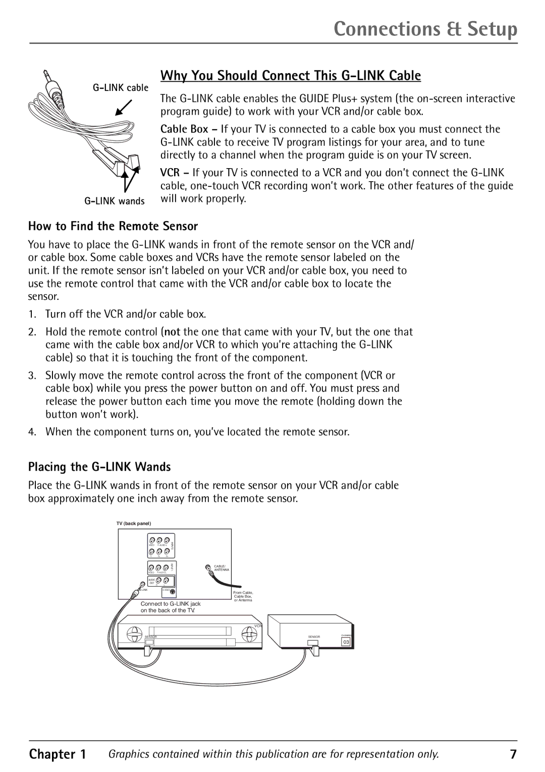 RCA 32F530T manual Link wands, How to Find the Remote Sensor 