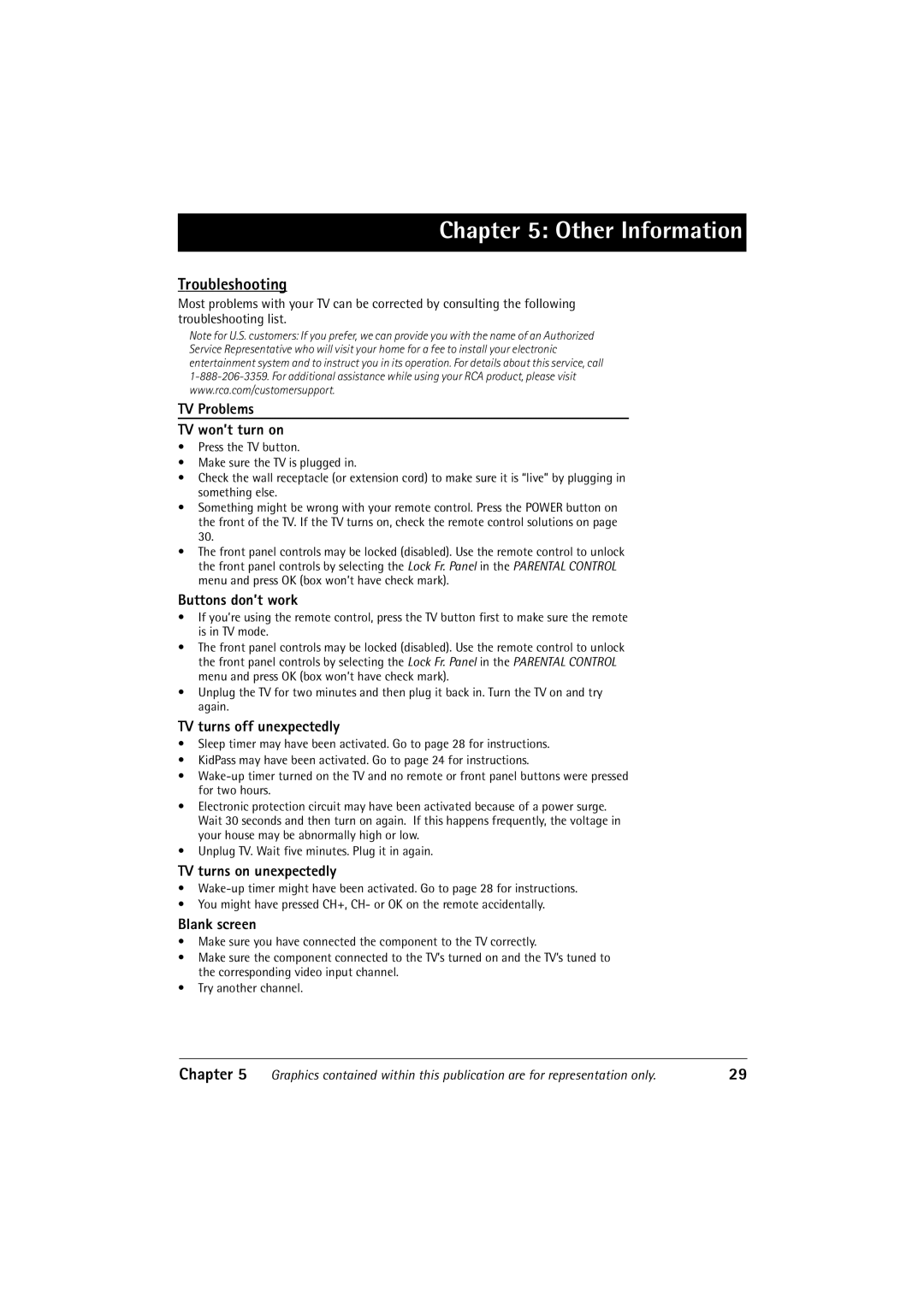 RCA 32F650T manual Troubleshooting 