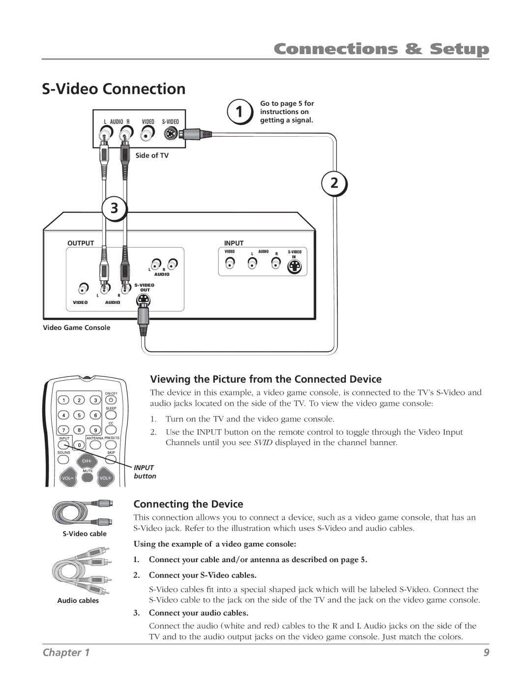 RCA 32v434t, 32V524T manual Video Connection 