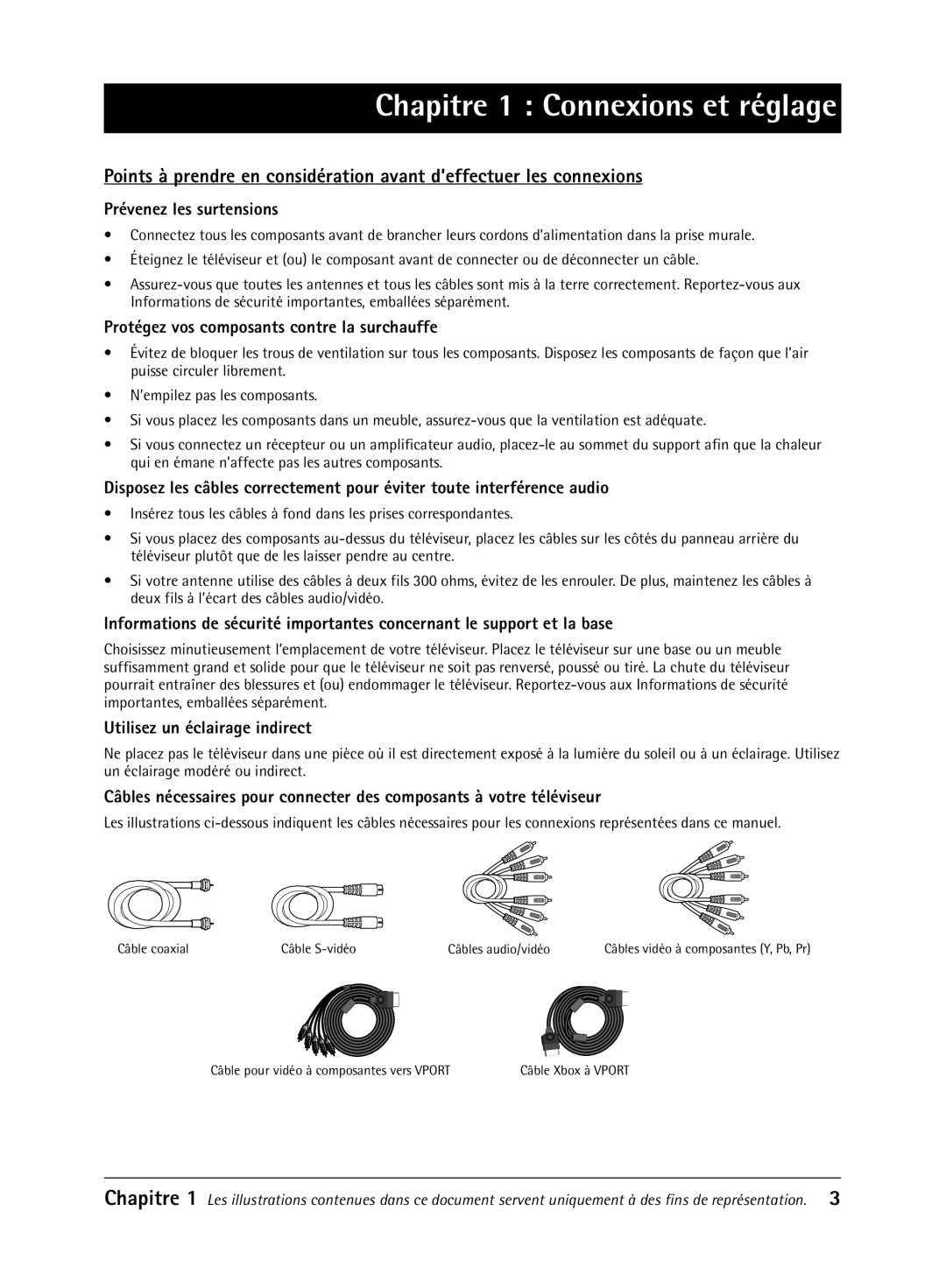 RCA 32V550T manual PrŽvenez les surtensions, ProtŽgez vos composants contre la surchauffe, Utilisez un Žclairage indirect 