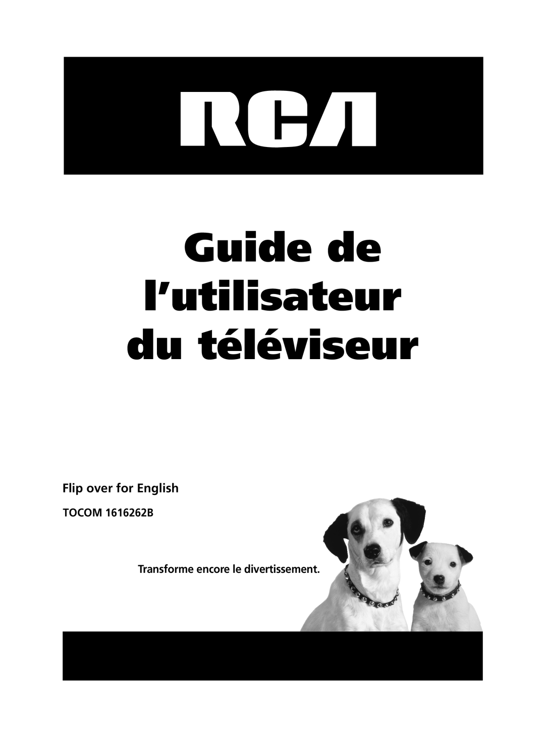 RCA 36V430T manual Guide de l’utilisateur du téléviseur, Flip over for English 