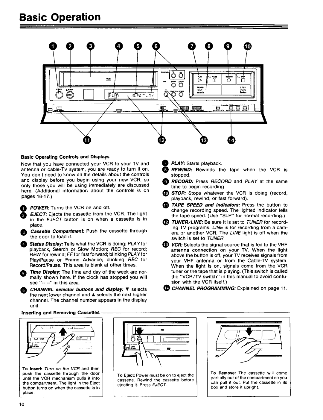 RCA 390 owner manual Basic Operation 