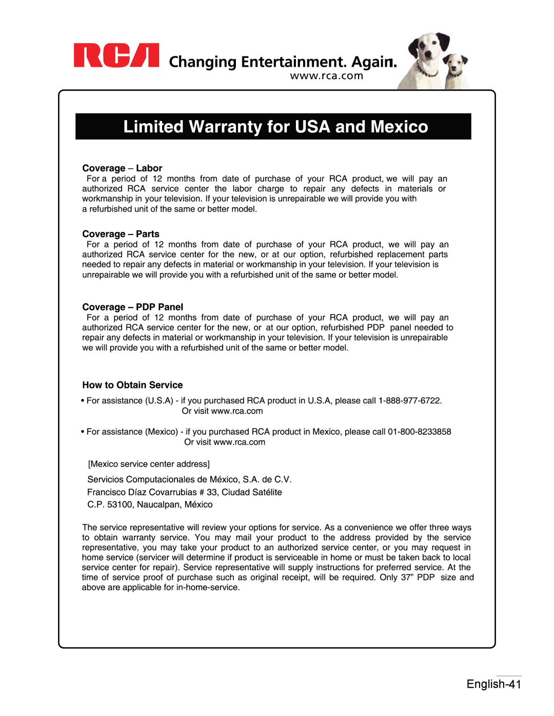 RCA 42PA30RQ user manual English-41 