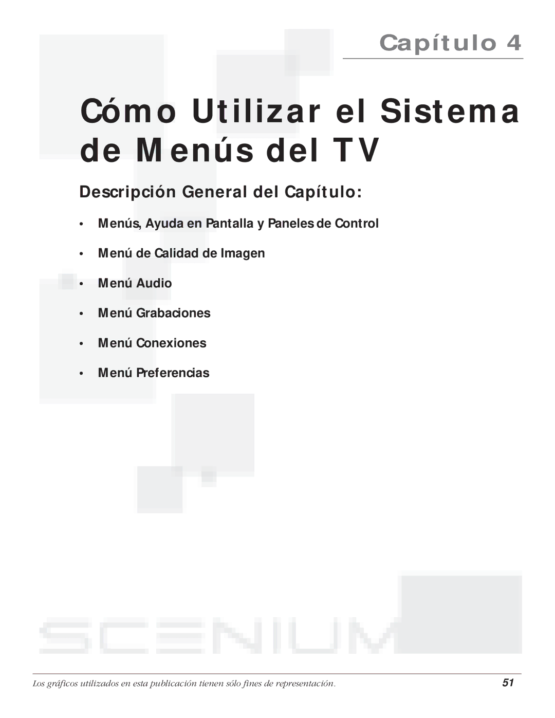 RCA 5000 manual Cómo Utilizar el Sistema de Menús del TV 