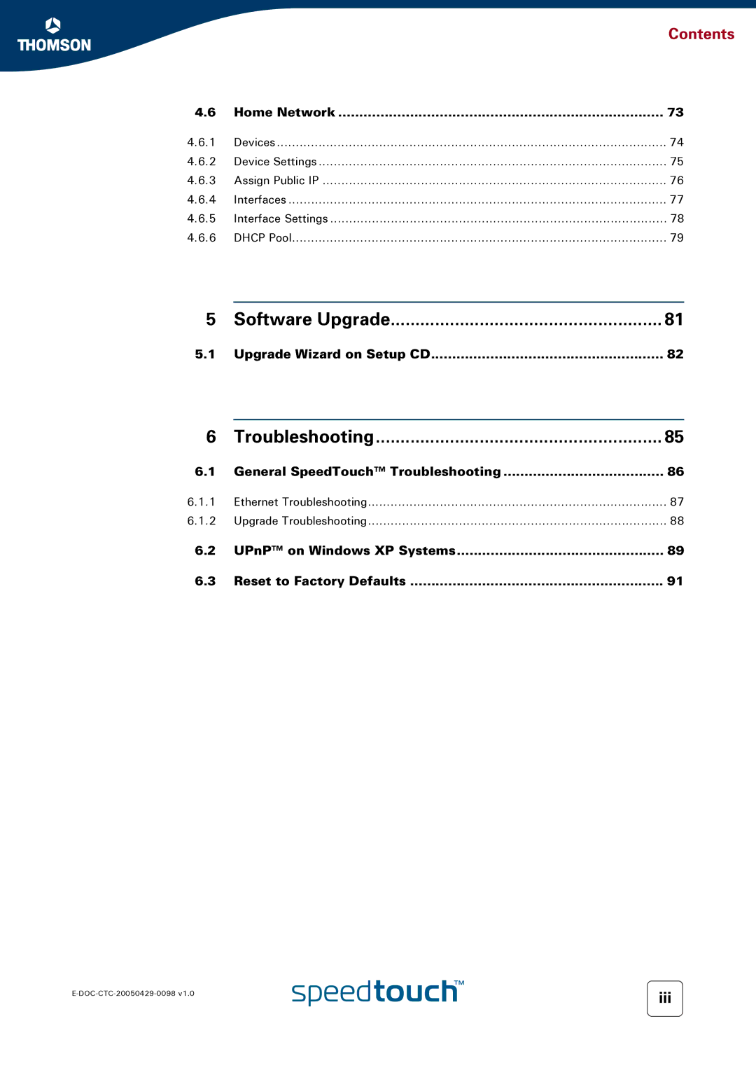 RCA 516 manual Ethernet Troubleshooting Upgrade Troubleshooting 