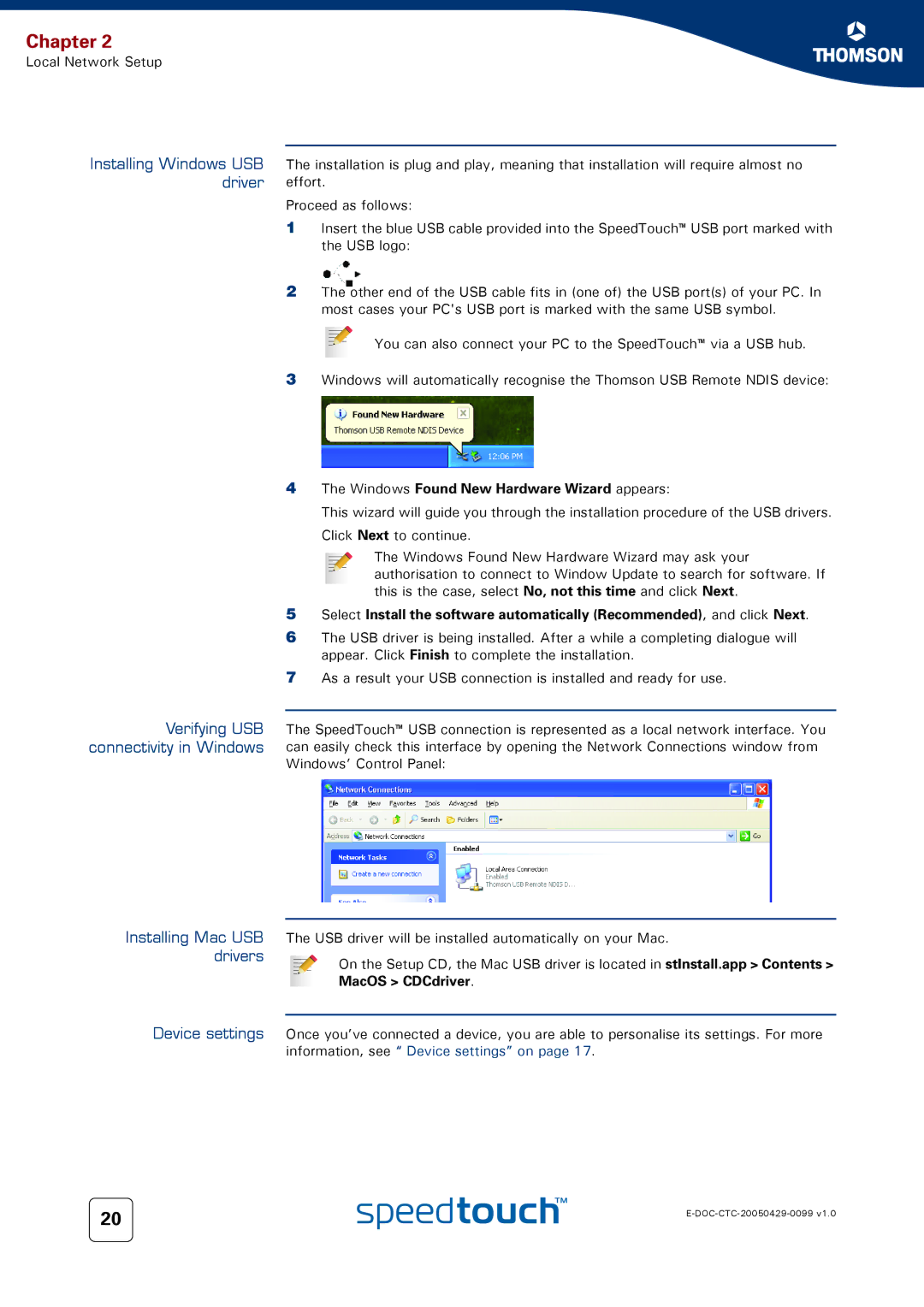 RCA 536 manual Windows Found New Hardware Wizard appears 