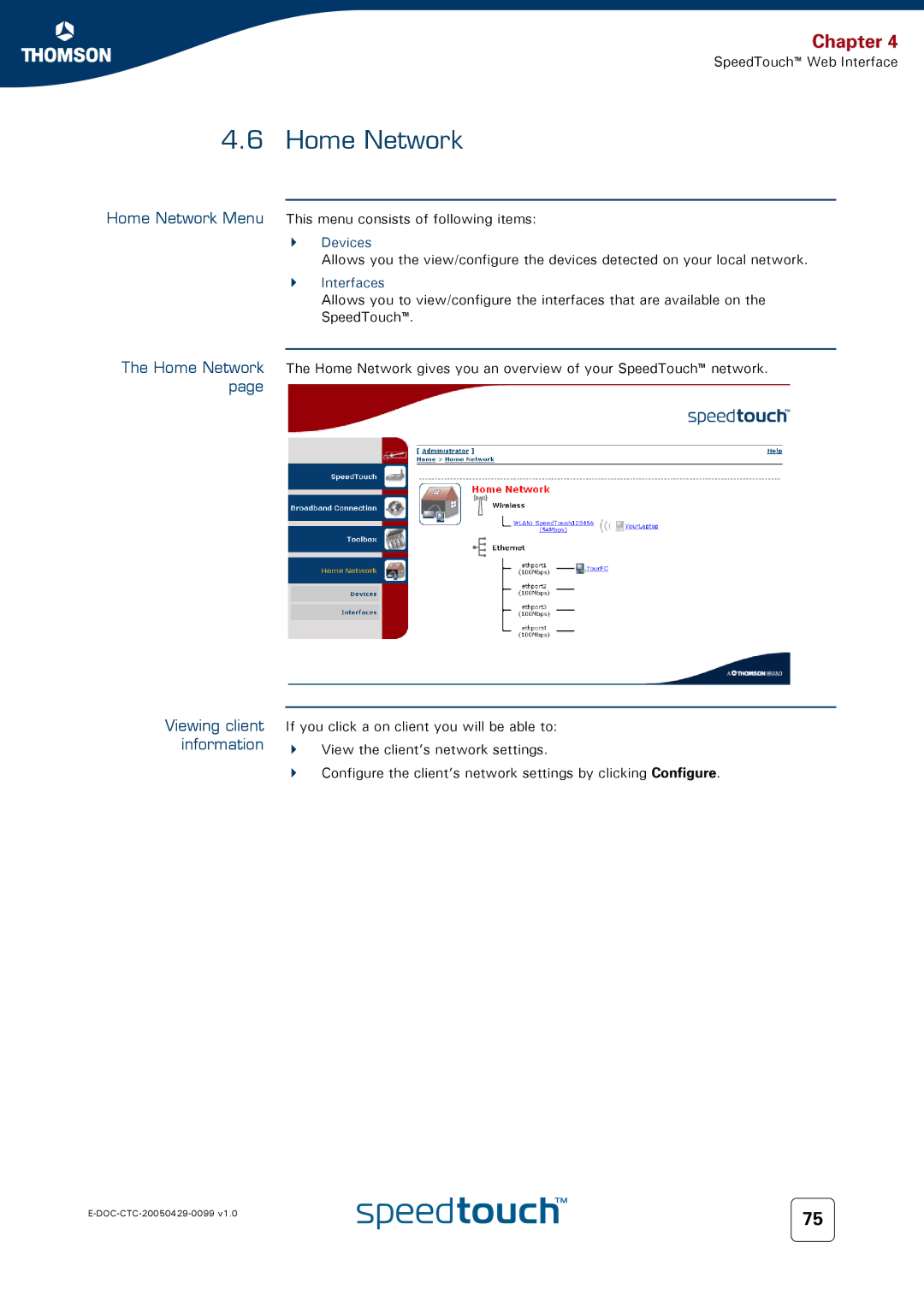 RCA 536 manual Home Network, Devices, Interfaces 