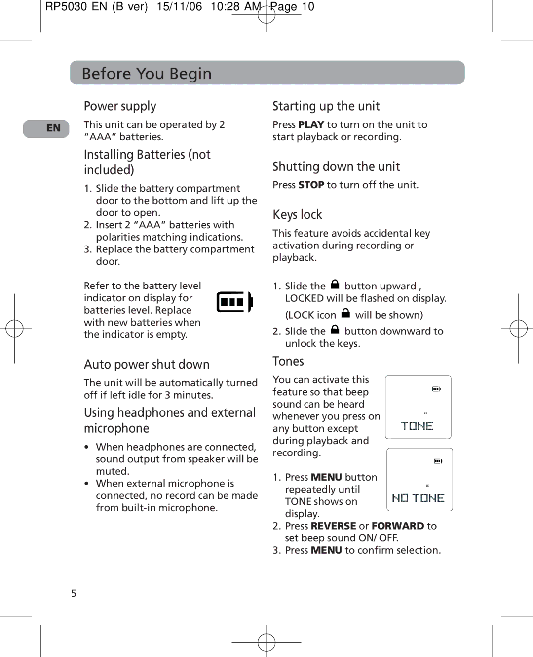 RCA 5629403B user manual Before You Begin 