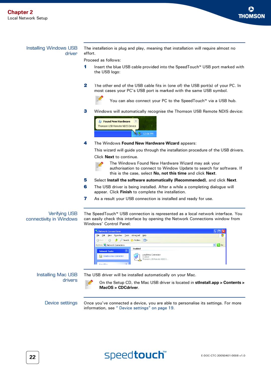 RCA 716v5 (WL) manual Windows Found New Hardware Wizard appears 