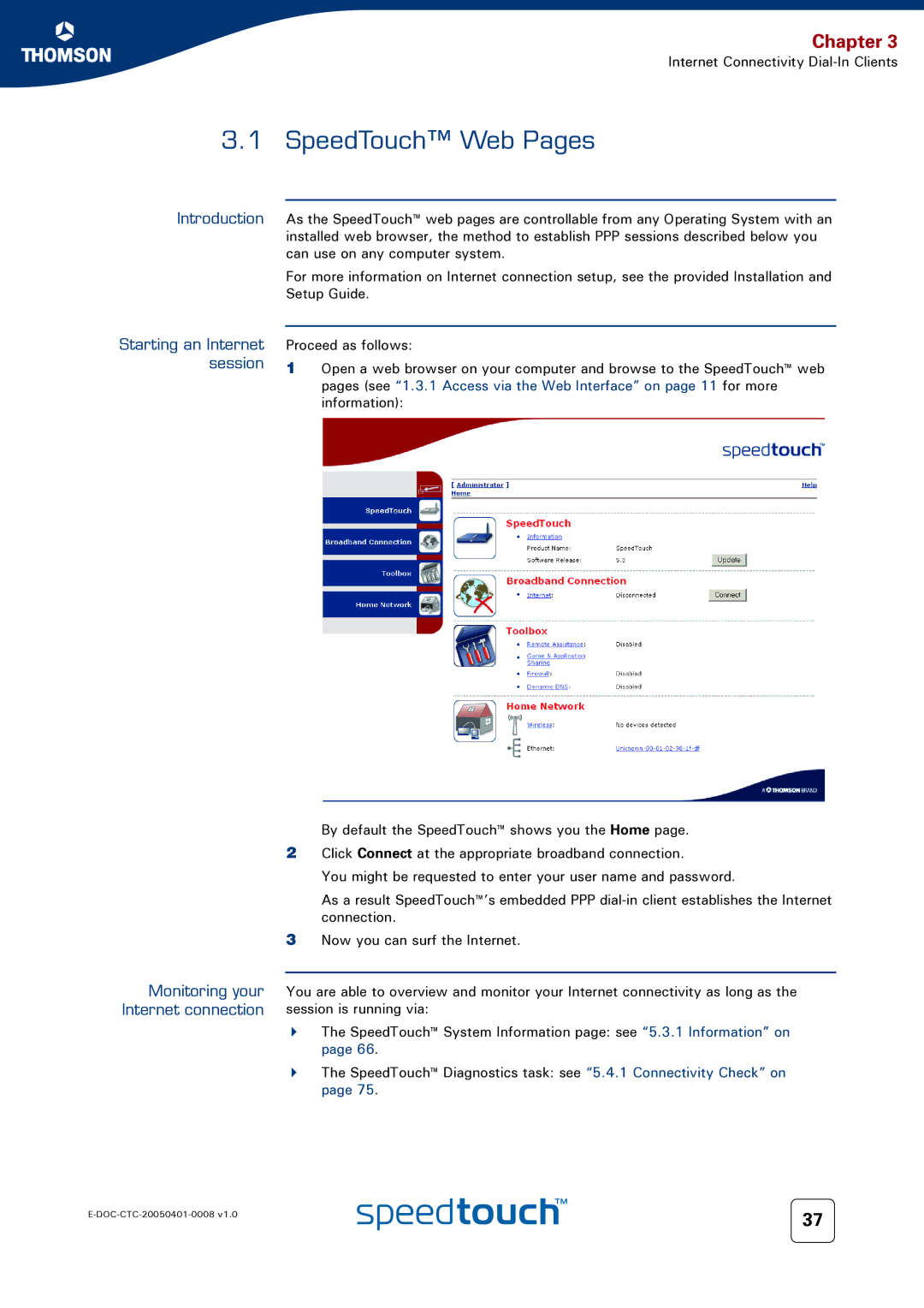 RCA 716v5 (WL) manual SpeedTouch Web Pages 