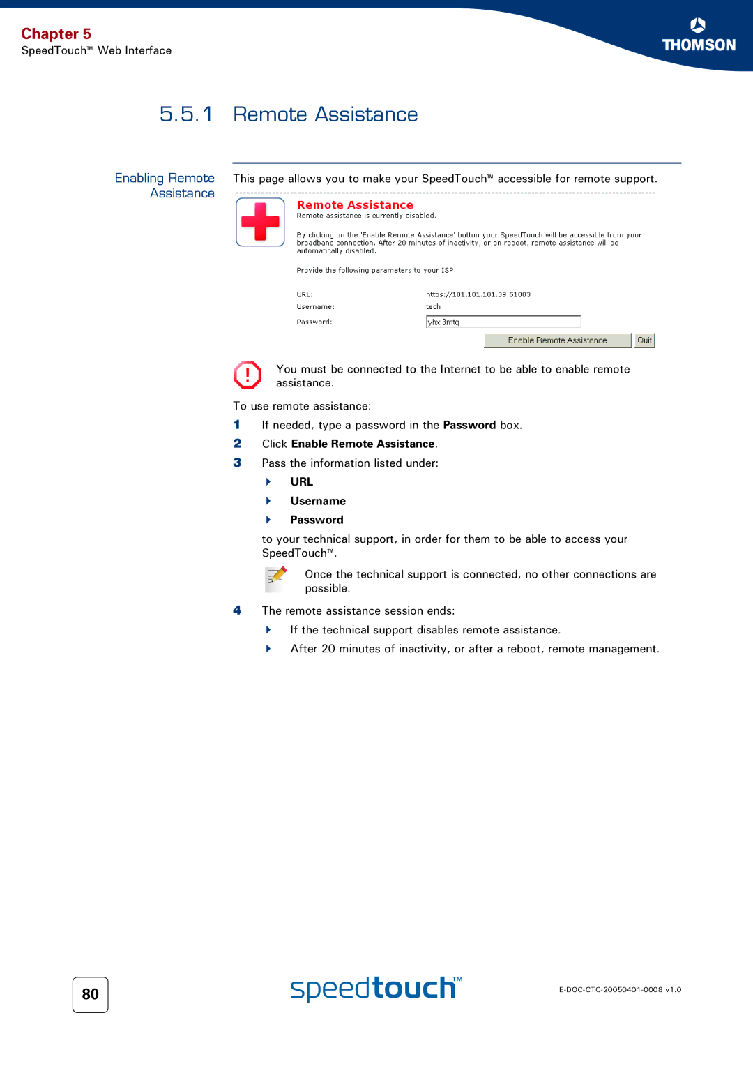 RCA 716v5 (WL) manual Url, Username Password 