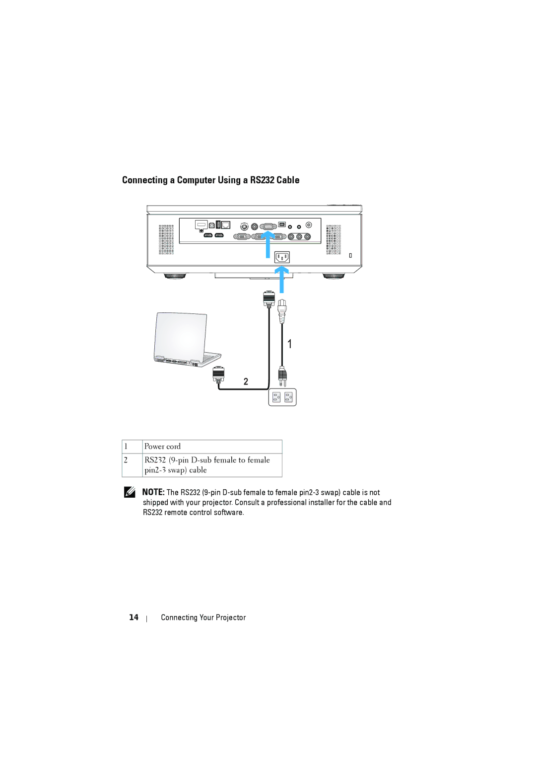 RCA 7700 manual Connecting a Computer Using a RS232 Cable 