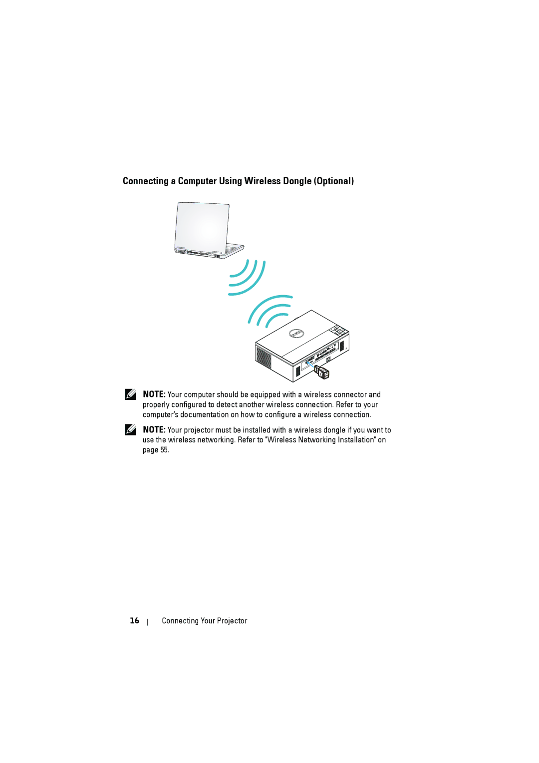 RCA 7700 manual Connecting a Computer Using Wireless Dongle Optional 