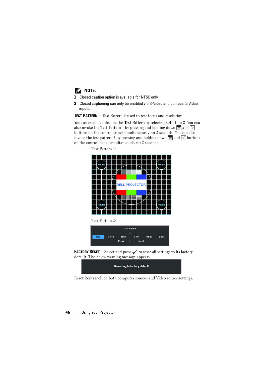 RCA 7700 manual Using Your Projector 