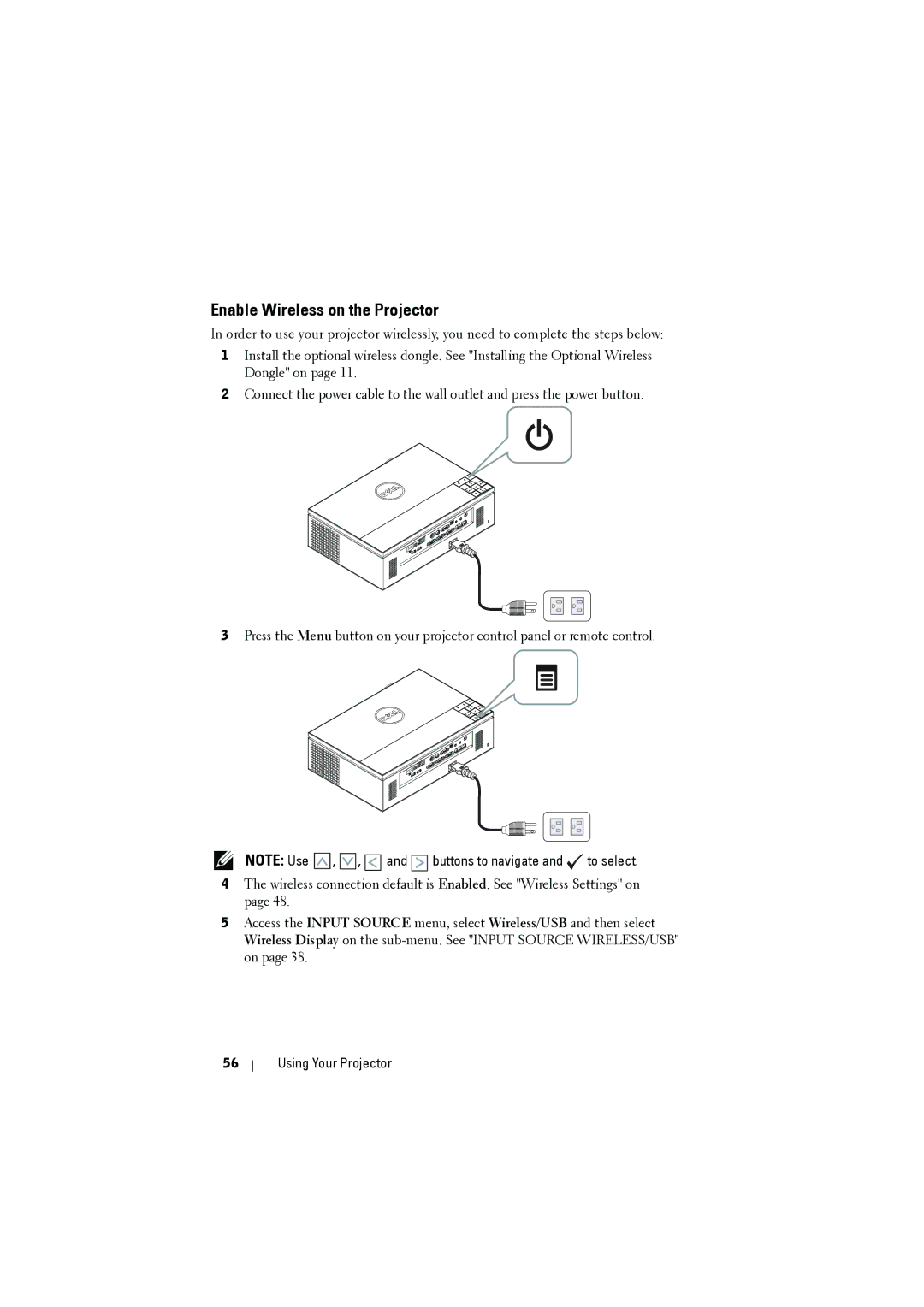 RCA 7700 manual Enable Wireless on the Projector 