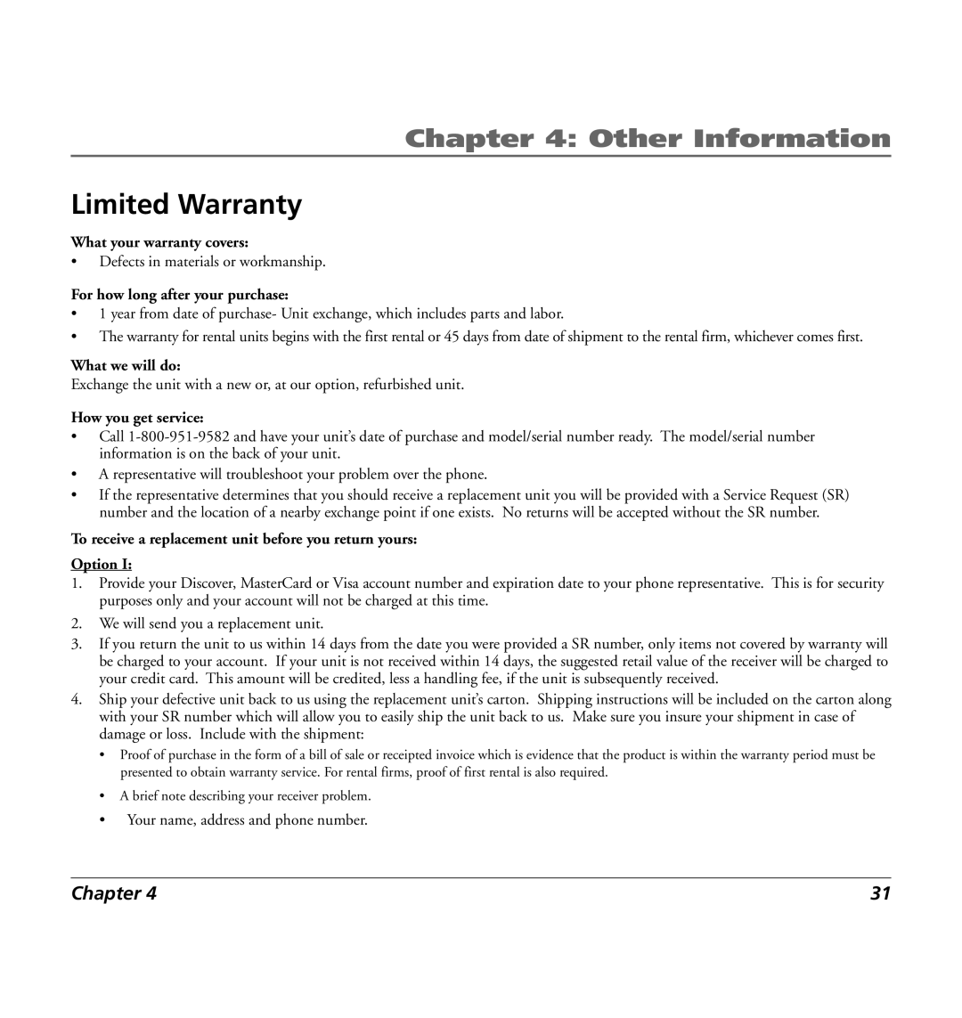 RCA 7L400MDV manual Limited Warranty, For how long after your purchase 