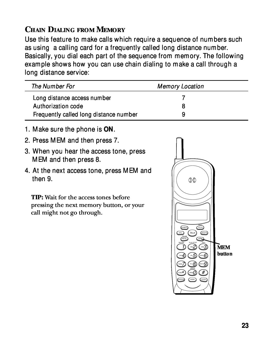 RCA 900 MHz manual Make sure the phone is ON 