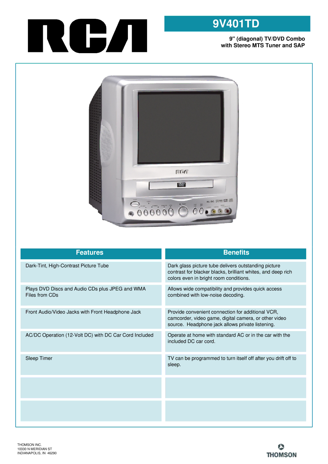 RCA 9V401TD manual 