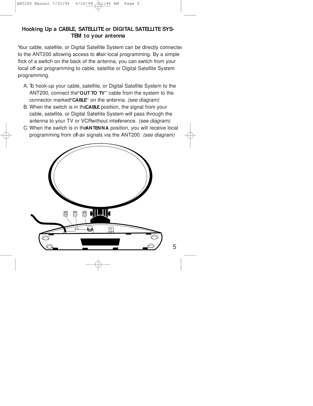 RCA warranty ANT200 Manual 7/31/95 6/10/99 1146 AM 